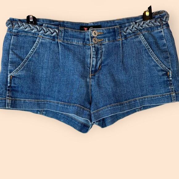 GUESS Denim Shorts in Dark Wash Women's Size 31 = 8 - Picture 2 of 13